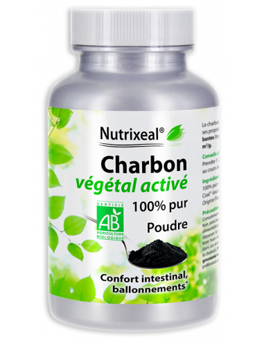 Charbon végétal activé, 200 gélules