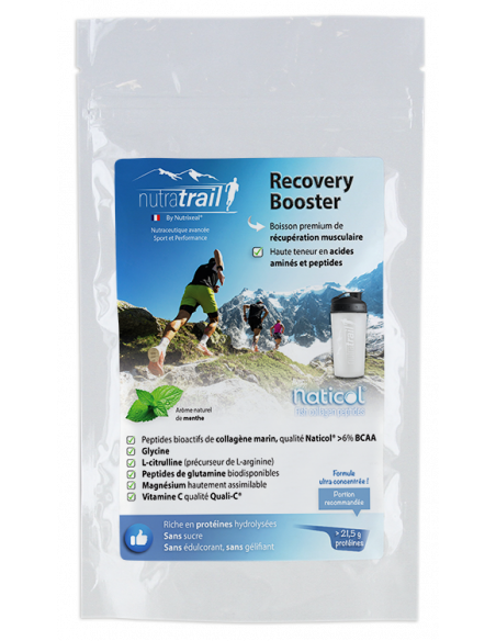 Recovery Booster : Boisson premium de récupération musculaire après sport. Arôme Menthe