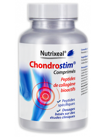 Chondrostim en comprimés Nutrixeal : Peptides de collagène hydrolysé à visée chondro-stimulante (articulations).