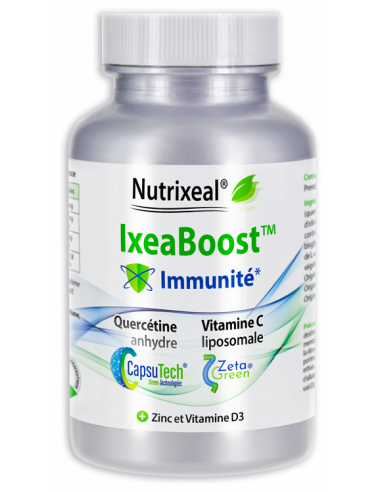 IxeaBoost Immunité Nutrixeal : quercétine CapsuTech® CWD, vitamine C liposomale, Vitamine D3, Zinc