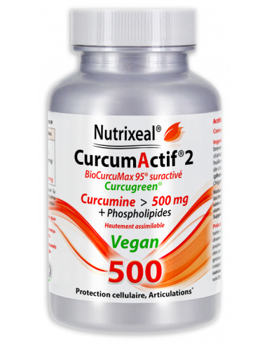 Biocurcumax 500 mg : extrait breveté de curcumine dans une formule hautement biodisponible, unique en Europe.