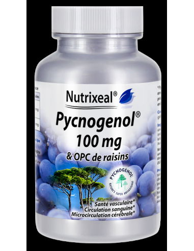 Pycnogenol Nutrixeal 50 mg : extrait breveté de pin maritime des landes et OPC de raisins.