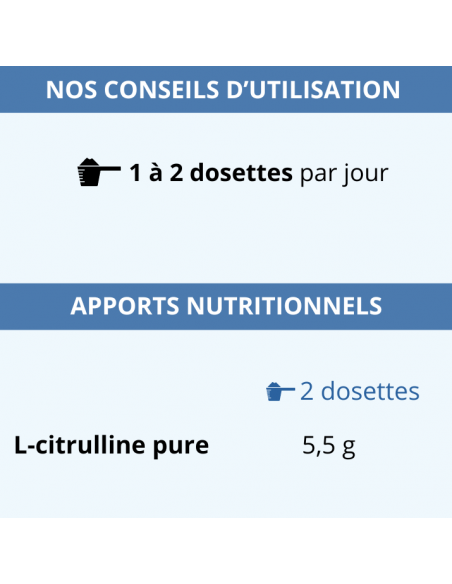 L-Citrulline : 100% pure, en poudre