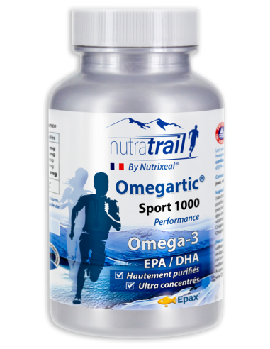 Omegartic Sport 1000 Nutratrail : ultra haute concentration, 1000 mg d'huile par gélule.