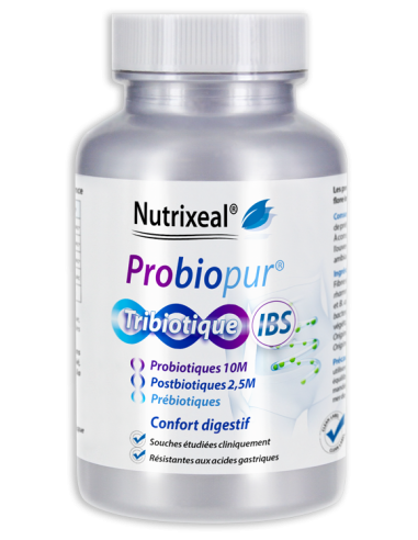 Probiopur Tribiotique IBS : Symbiotique innovant 3-en-1 en gélules
