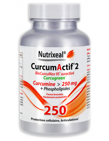 Biocurcumax 250 mg : extrait breveté de curcumine dans une formule hautement biodisponible, unique en Europe.