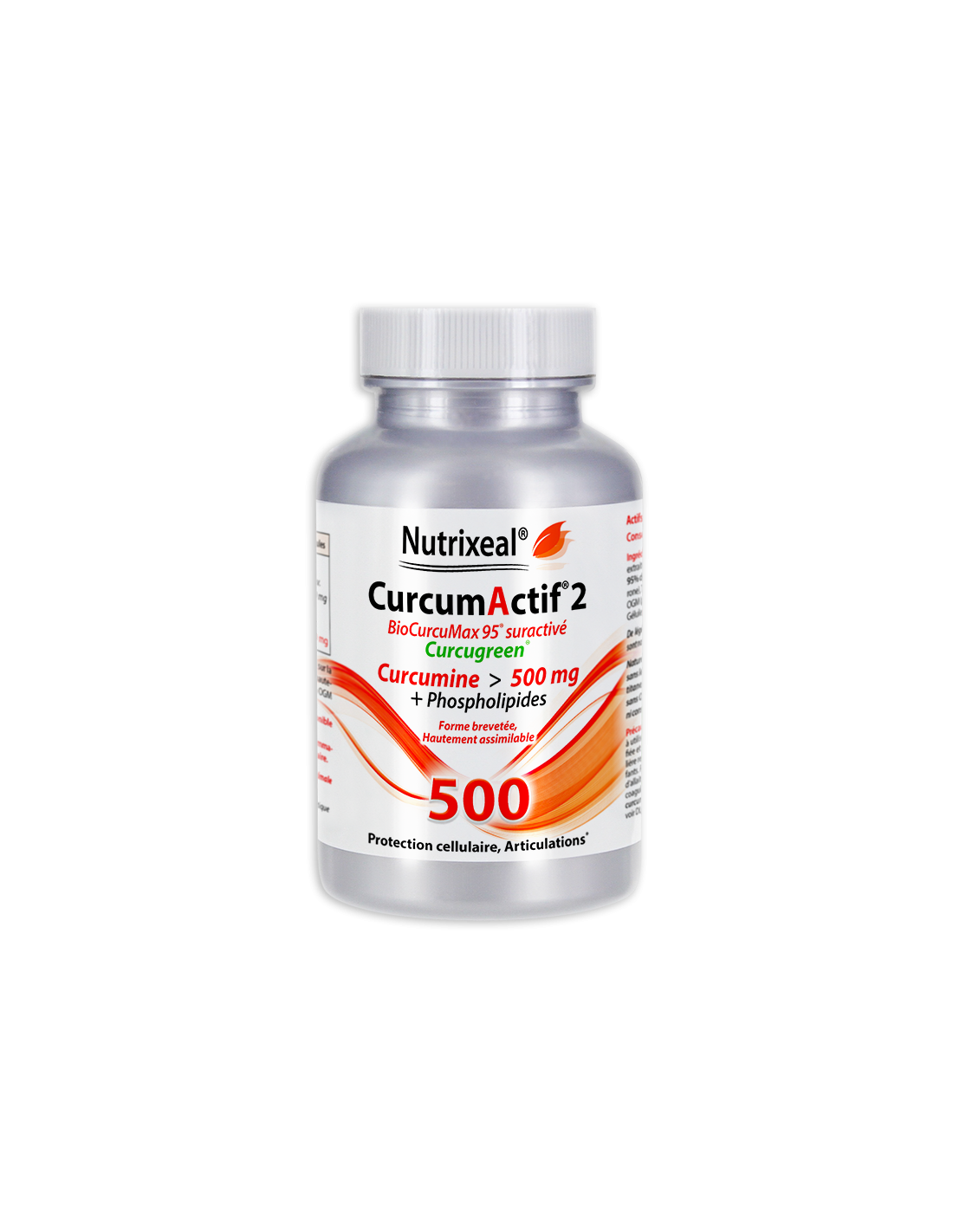 curcumine Biocurcumax suractivée, 500 mg par gélule - Nutrixeal