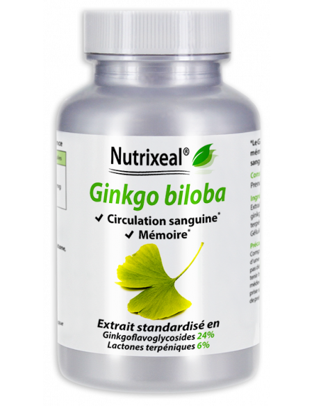 Extrait standardisé de feuilles de Ginkgo biloba.