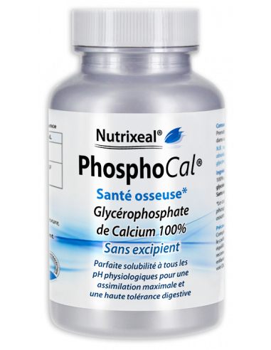 Glycérophosphate de calcium, 100% pur, en poudre. Excellente biodisponibilité et parfaite tolérance intestinale.