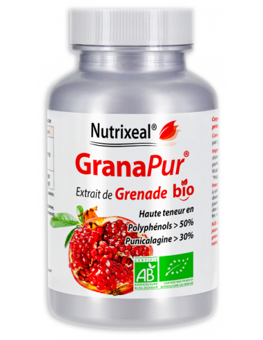 Extrait de grenade BIO concentré et standardisé en polyphénols (50%) et punicalagine (30%).