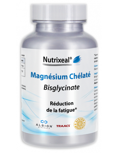 Magnesium bisglycinate chélaté Nutrixeal, haute biodisponiblé.