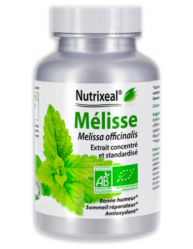 300 mg par gélule de Cyracos®, extrait standardisé hydro-éthanolique de feuilles de mélisse.