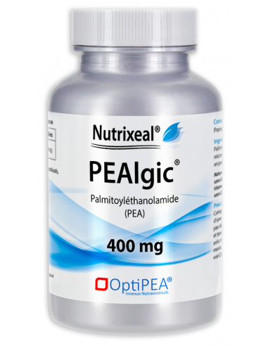 Palmitoyléthanolamide (PEA) qualité OptiPEA® : 400 mg par gélule végétale.