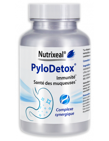 PyloDetox Nutrixeal : complexe synergique avec Lactobacillus reuteri (Pylopass™).