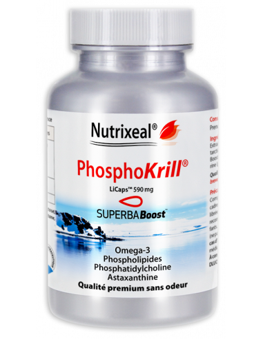 Pure huile de Krill purifiée et concentrée de très haute qualité, omega-3 phospholipides et astaxanthine. gélule softgels