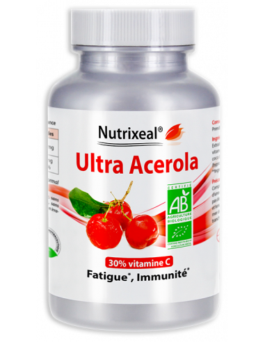 Acerola BIO Ultra haute concentration 30% de vitamine C, Laboratoire Nutrixeal.