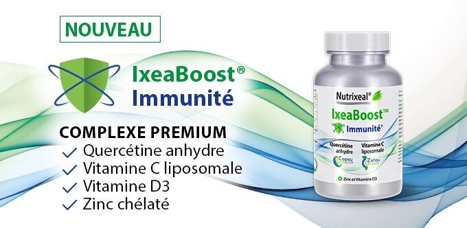 complexe premium spécial immunité: quercétine micronisée hydrodispersible, vitamine C liposomale, vitamine D3 et zinc 