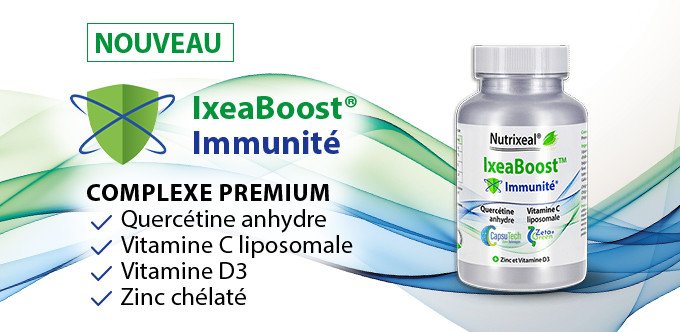 complexe premium spécial immunité: quercétine micronisée hydrodispersible, vitamine C liposomale, vitamine D3 et zinc 