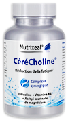 CéréCholine : citicoline (CDP-choline), acétyl-taurinate de magnésium, vitamine B6, en gélules